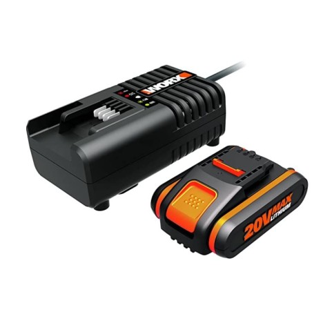 WORX power 20 kit n 1 batería 2.0 Ah + n 1 cargador rápido | Newgardenstore.eu