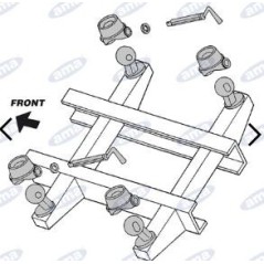 Kit ribaltamento rimorchio posteriore e trilaterale sfere diametro 75mm AMA | Newgardenstore.eu