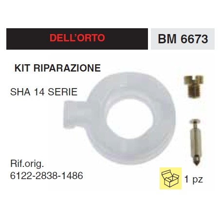 Kit de réparation du flotteur d'aiguille pour carburateur de moteur de tondeuse à gazon DELL'ORTO 6122 | Newgardenstore.eu