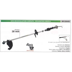 Brushcutter shaft complete with single handle 030458