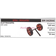 Kit ruota IKRA elettrozappa motozappa elettrica EM 1200 042044 | Newgardenstore.eu