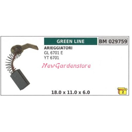 Kit de cepillos GREEN LINE para escarificadores de césped GL 6701E YT 6701 029759 | Newgardenstore.eu