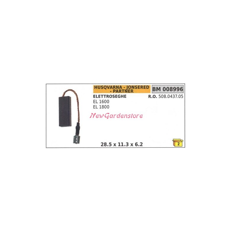HUSQVARNA brush kit for EL 1600 1800 electric saw 008996 508.0437.05