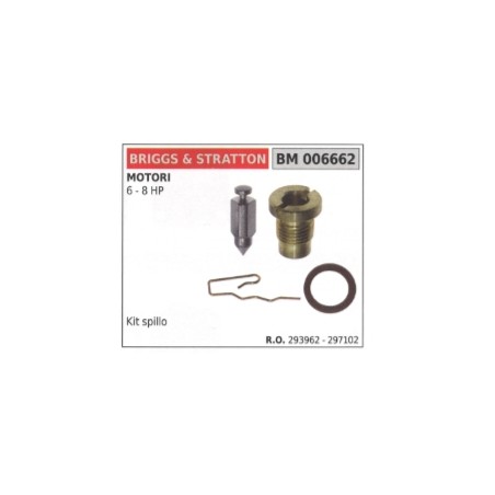 BRIGGS&STRATTON kit aiguille carburateur motoculteur 6 - 8 CV 293962 - 297102 | Newgardenstore.eu