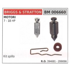 Kit spillo carburatore BRIGGS&STRATTON trattorino tosaerba 7-18HP 394681- 299096 | Newgardenstore.eu