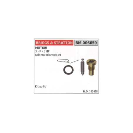 Kit spillo carburatore motore albero orizzontale BRIGGS&STRATTON tosaerba 293478 | Newgardenstore.eu