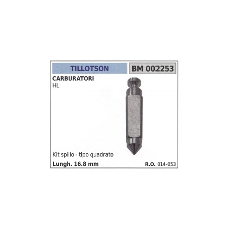 Carburettor needle kit square type TILLOTSON HL chainsaw L-16.8 mm 014-053 | Newgardenstore.eu