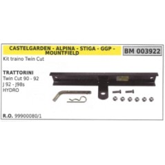 Kit de remolque CASTELGARDEN para tractor de césped Twin Cut 90 - 92 J92 - J98s HYDRO 99900080/1 | Newgardenstore.eu