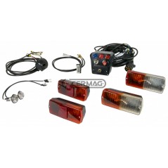 Universal light and indicator kit for agricultural machine electric starter