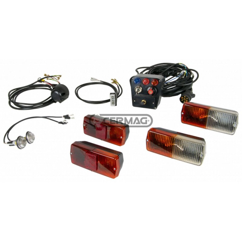 Universal light and indicator kit for agricultural machine electric starter