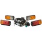 Universal kit for light system with slanting base lights for agricultural machine