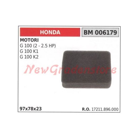 Air filter HONDA engines G 100 K1 K2 006179 | Newgardenstore.eu