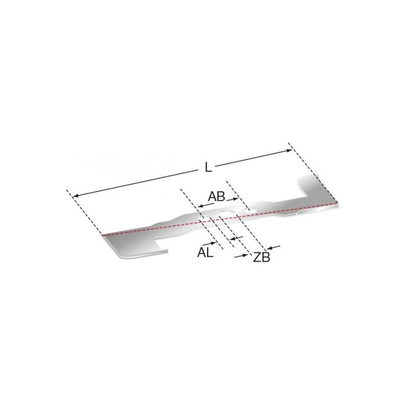 Klinge 533 mm für Rasenmäher HUSQVARNA ZTHE6125 539 10 17-33