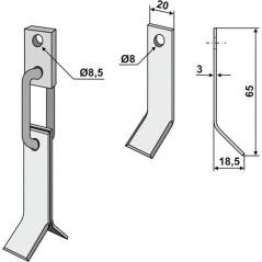 Lama ad Y+catena+attacco motocoltivatore motozappa 350-459 02.EFM WIWEXA | Newgardenstore.eu