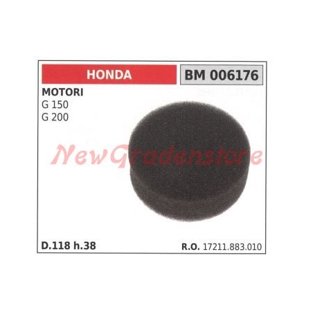 Air filter HONDA engines G 150 200 006176 | Newgardenstore.eu