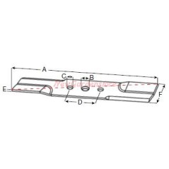 Cuchilla ASMOTOR para cortacésped AS 53 B1 R302677