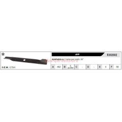 Lama AYP per trattorino tagliaerba rasaerba tosaerba 2 lame piatto 36" R302602 | Newgardenstore.eu