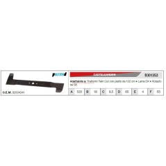 Messer CASTELGARDEN Rasentraktor Rasenmäher Mäher TWIN CUT R301353