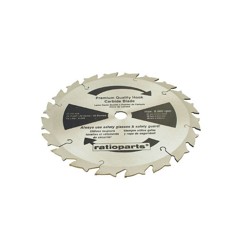 Compatible brushcutter blade diameter 250 mm bore 20 mm