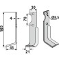 Lame de motoculteur droite compatible 350-019 AGRIA NH16548