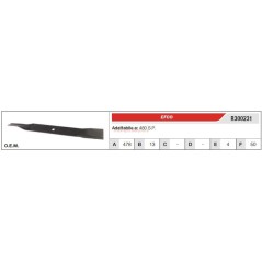 EFCO lawn mower blade mower 480 S.P R300231 | Newgardenstore.eu