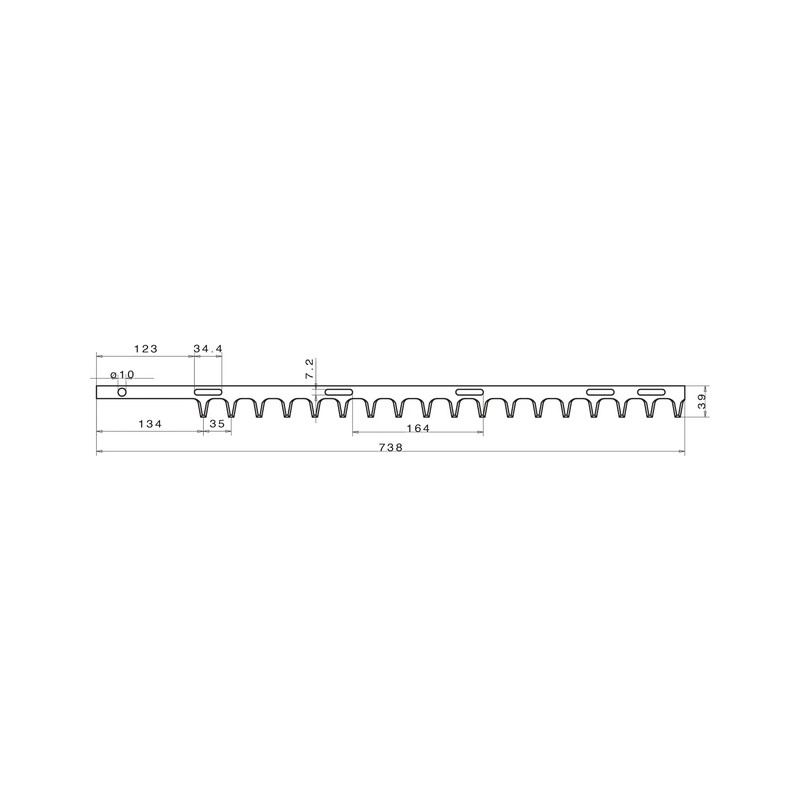 Cuchilla exterior cortasetos Compatible KAAZ TM275 650 mm