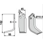 Cuchilla derecha para motocultor compatible 350-109 FERRARI MC68 R