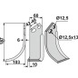 Cuchilla de fresado derecha compatible 350-145 GOLDONI TYPE 50-MOD.719