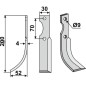 Cuchilla de corte derecha compatible 350-191 HONDA