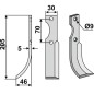 Left-hand tiller blade compatible 350-188 HONDA