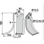 Kompatibles linkes Mähwerkmesser 350-144 GOLDONI TYPE 50-MOD.719