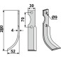 Cuchilla motocultor izquierda compatible 350-190 HONDA