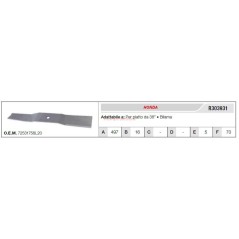 HONDA lawn tractor mower blade for 38" deck R303931 | Newgardenstore.eu