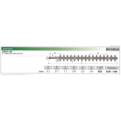 Cuchilla inferior / superior GREEN LINE GT 500D EKO cortasetos 038133 | Newgardenstore.eu