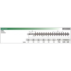 IKRA Unter- / Obermesser für Heckenschere BHS 60 043888