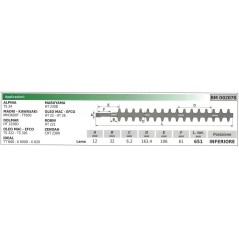 Lame inférieure ALPINA ts 24 taille-haie 002078