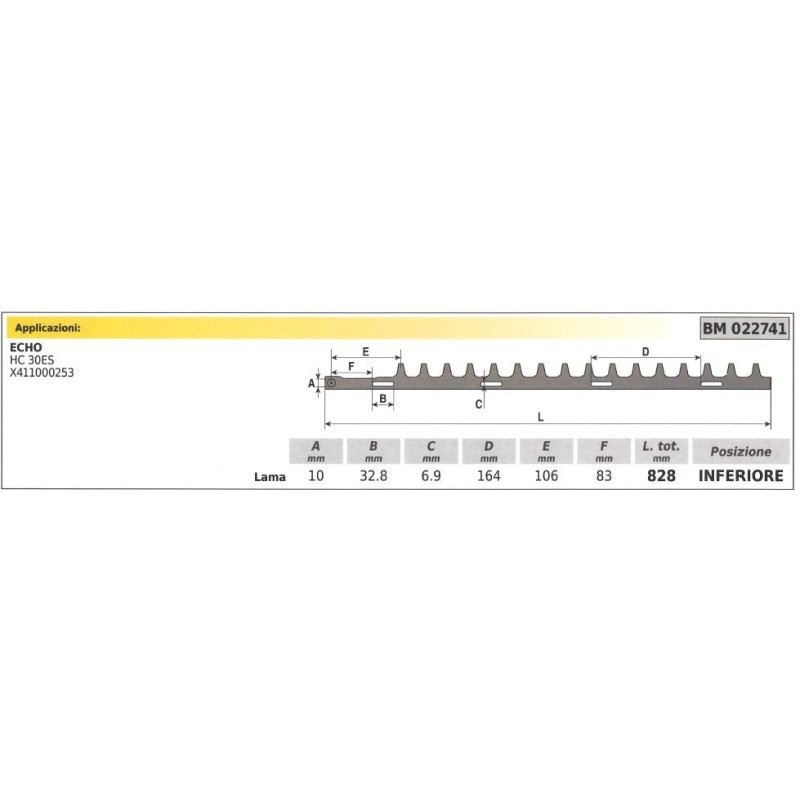 ECHO Untermesser HC 30ES Heckenschere 022741