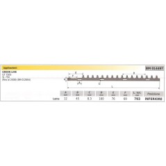 Untermesser GREEN LINE GT 750S SL 750 Heckenschere 014497 | Newgardenstore.eu