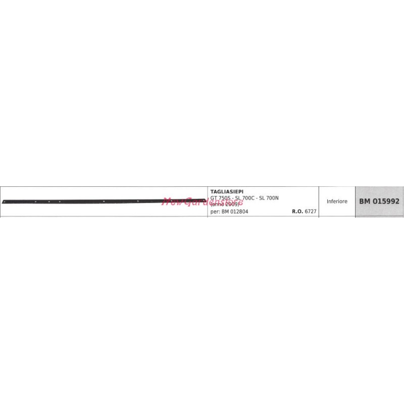 Cuchilla inferior GREENLINE cortasetos GT 750S SL 700C 015992