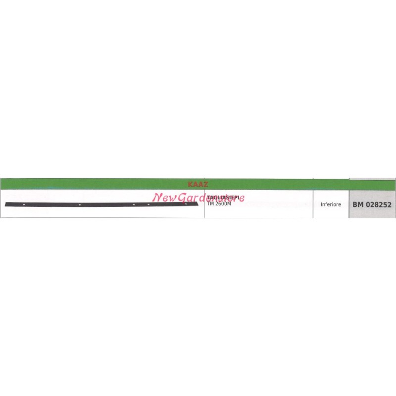 KAAZ bottom blade TM 2600M hedge trimmer 028252