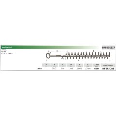 Cuchilla inferior STIHL HS 45 001317