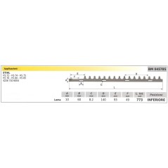 STIHL HS 72 74 75 76 80 85 Untermesser 045785