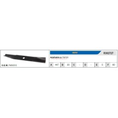 ISEKI lawnmower mower blade FM130 R302727 | Newgardenstore.eu