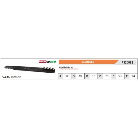 JACOBSEN lawn tractor lawnmower mower blade R320072 | Newgardenstore.eu