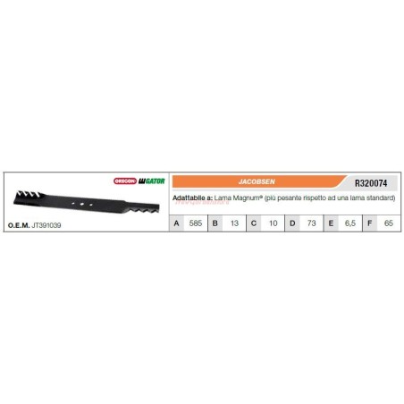 JACOBSEN lawn tractor lawnmower mower blade R320074 | Newgardenstore.eu