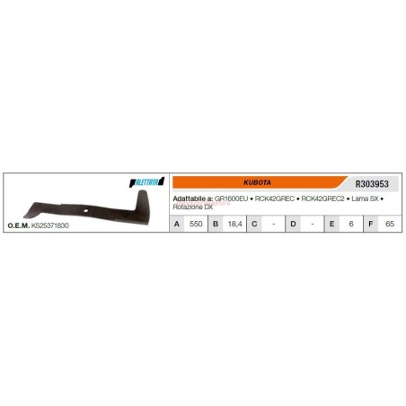 KUBOTA tracteur de pelouse tondeuse GR1600EU R303953 | Newgardenstore.eu