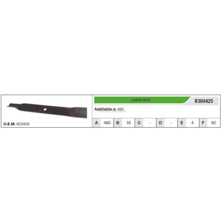 LAWN BOY lawn tractor lawn mower blade 480 R300425 | Newgardenstore.eu