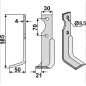 Cuchilla autocultivadora compatible izquierda 185 mm 350-020 AGRIA 1250-254 97 25497