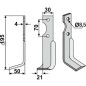 Cuchilla fresadora derecha compatible 350-023 AGRIA 1250-210 99 NH19548