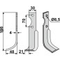 Lame de cultivateur, gauche compatible 350-566 AGRIA 616113